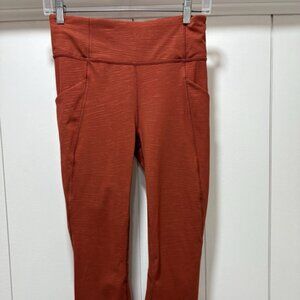 Lululemon Athletica - Time To Sweat Leggins, Brick Rose Peach, size 6